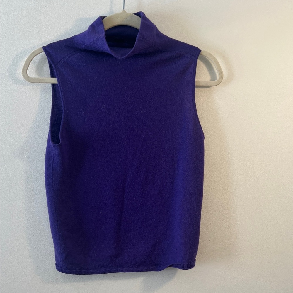 DKNY Rich Purple Wool Top